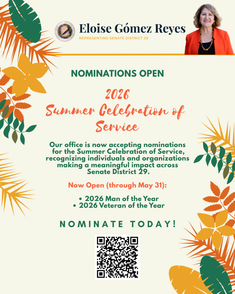 Summer Nomination flyer with QR code to nomination webform.