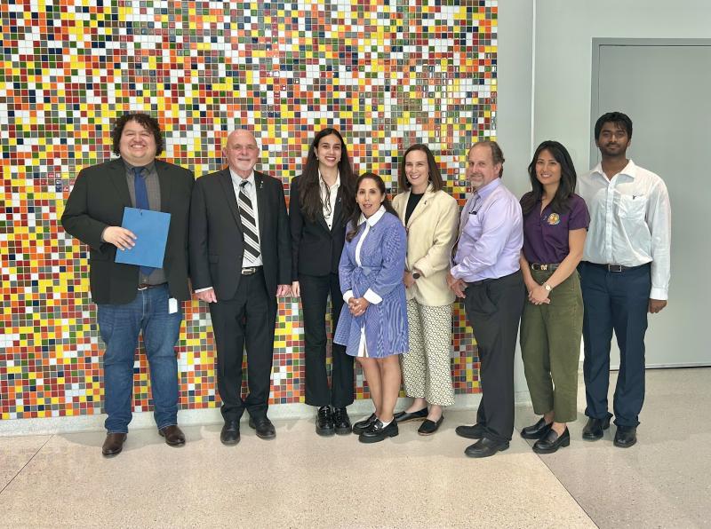 From left to right: Brandon Garcia, Legislative Director, Sen. Reyes; L. Dennis Michael, Mayor of Rancho Cucamonga; Meena Furutan; Kristine Scott, Councilmember, City of Rancho Cucamonga; Elisa Cox, Assistant City Manager, City of Rancho Cucamonga; John Gillison, City Manager, Rancho Cucamonga; Hope Velarde, Staff, city of Rancho Cucamonga; Prahan Poreddy