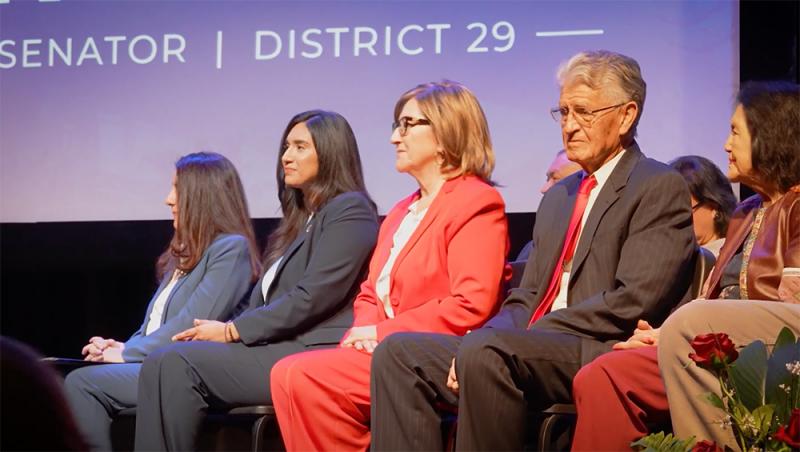 Photo of Sen. Reyes at her Swearing-In Ceremony