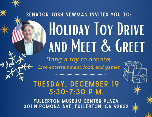 Senator Newman Toy Drive