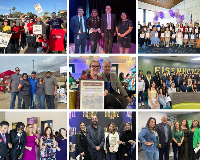 Collage of Senator Reyes in the District