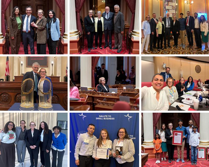 A collage of pictures from Sacramento events and meetings