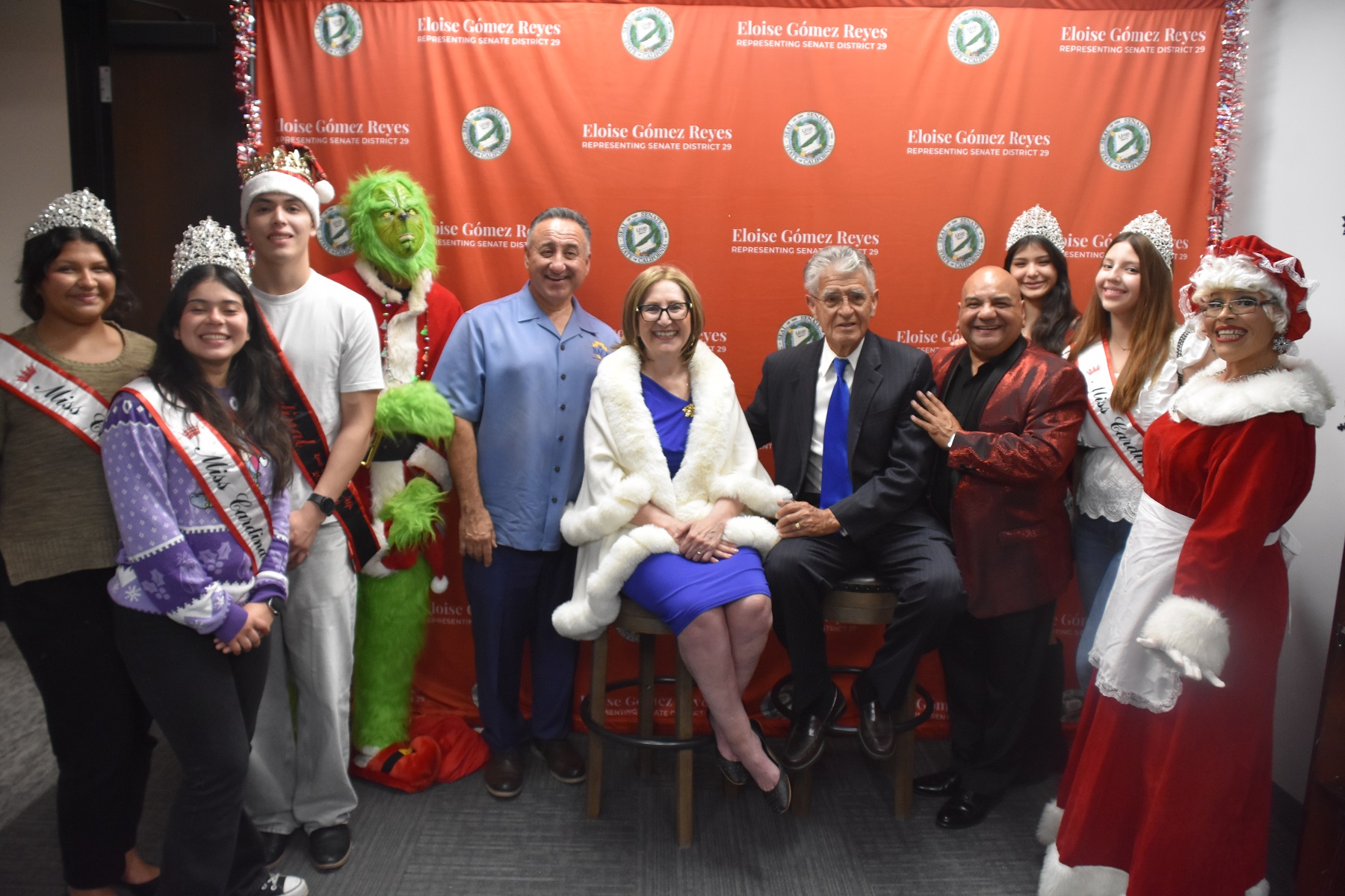 Senator Reyes poses with local elected officials and staff